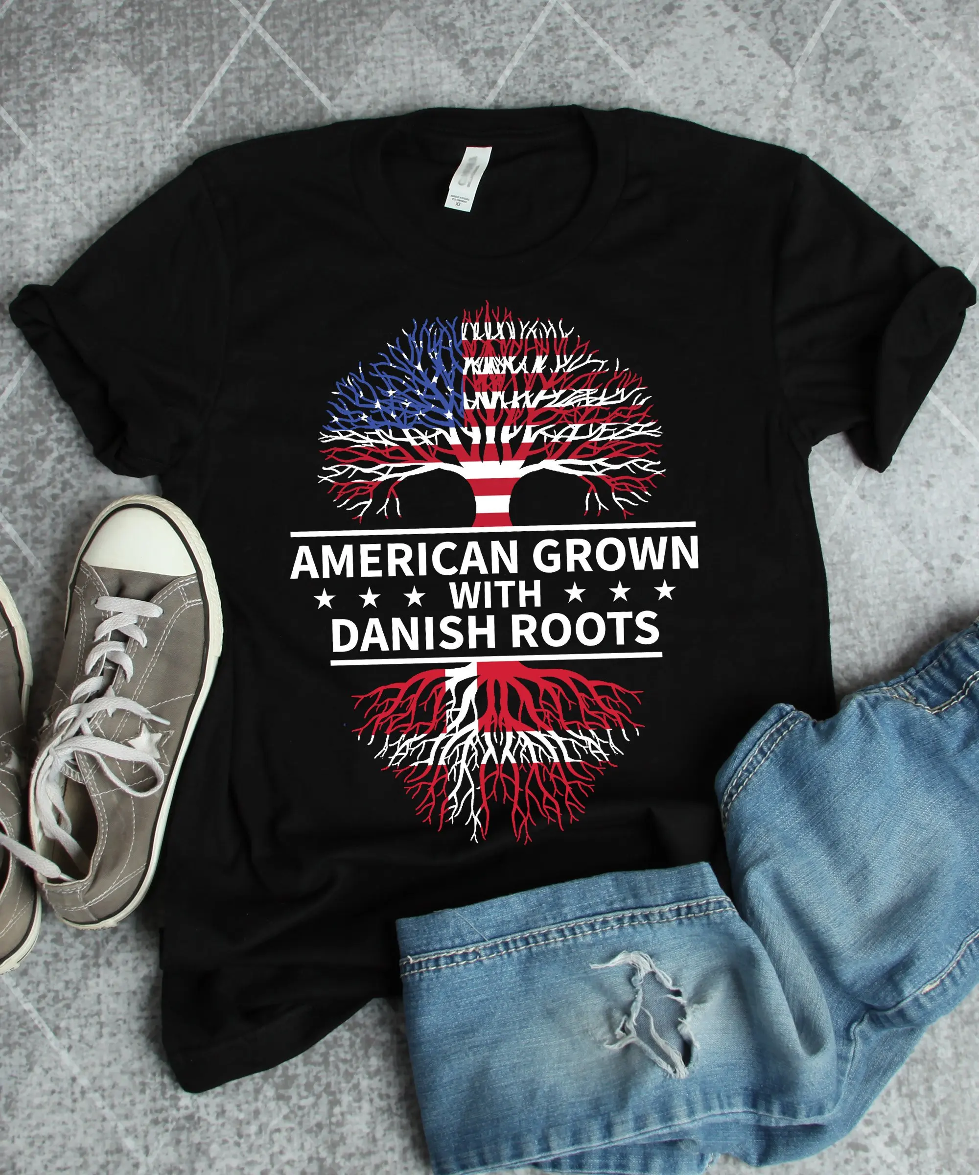 Denmark T Shirt s Danish Roots American Grown Flag From Heritage