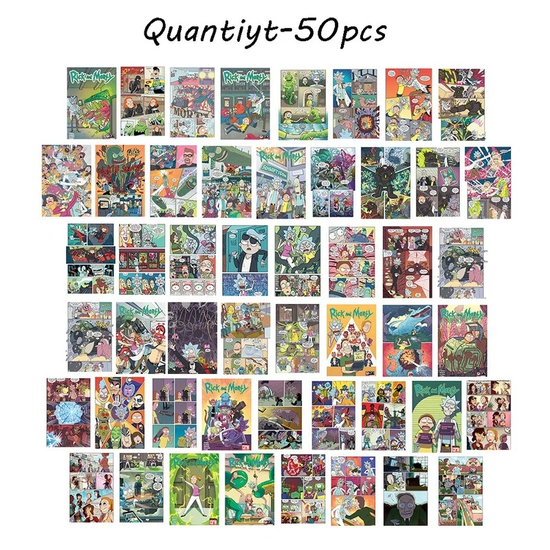 50Pcs wall collage kit 6inch anime Stickers Picture for Room Decorations for Boys manga Wall poster Prints for teen room decor