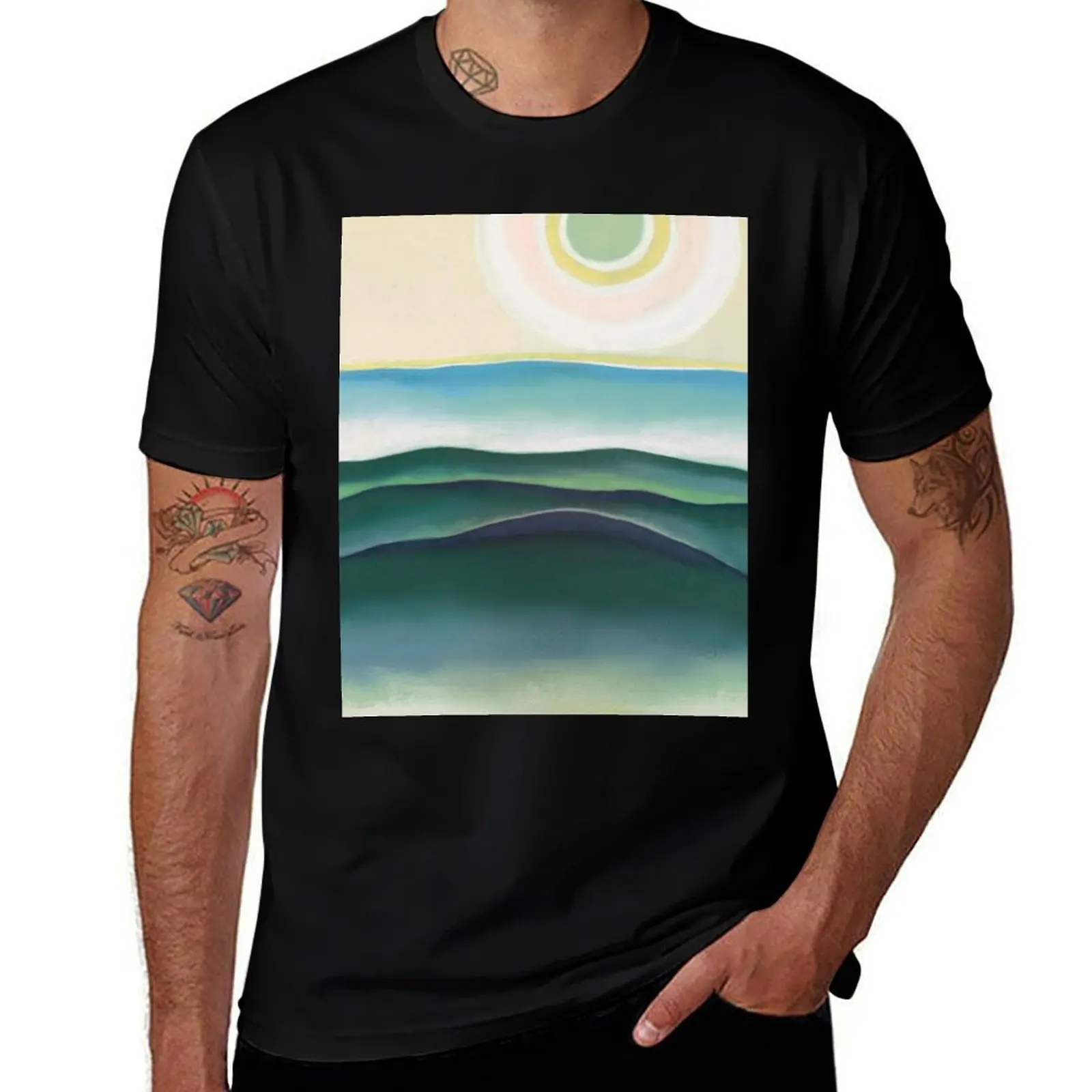 Georgia O'Keeffe Sun, Water, Maine T-Shirt t shirt men 100% cotton luxury brand T-Shirt