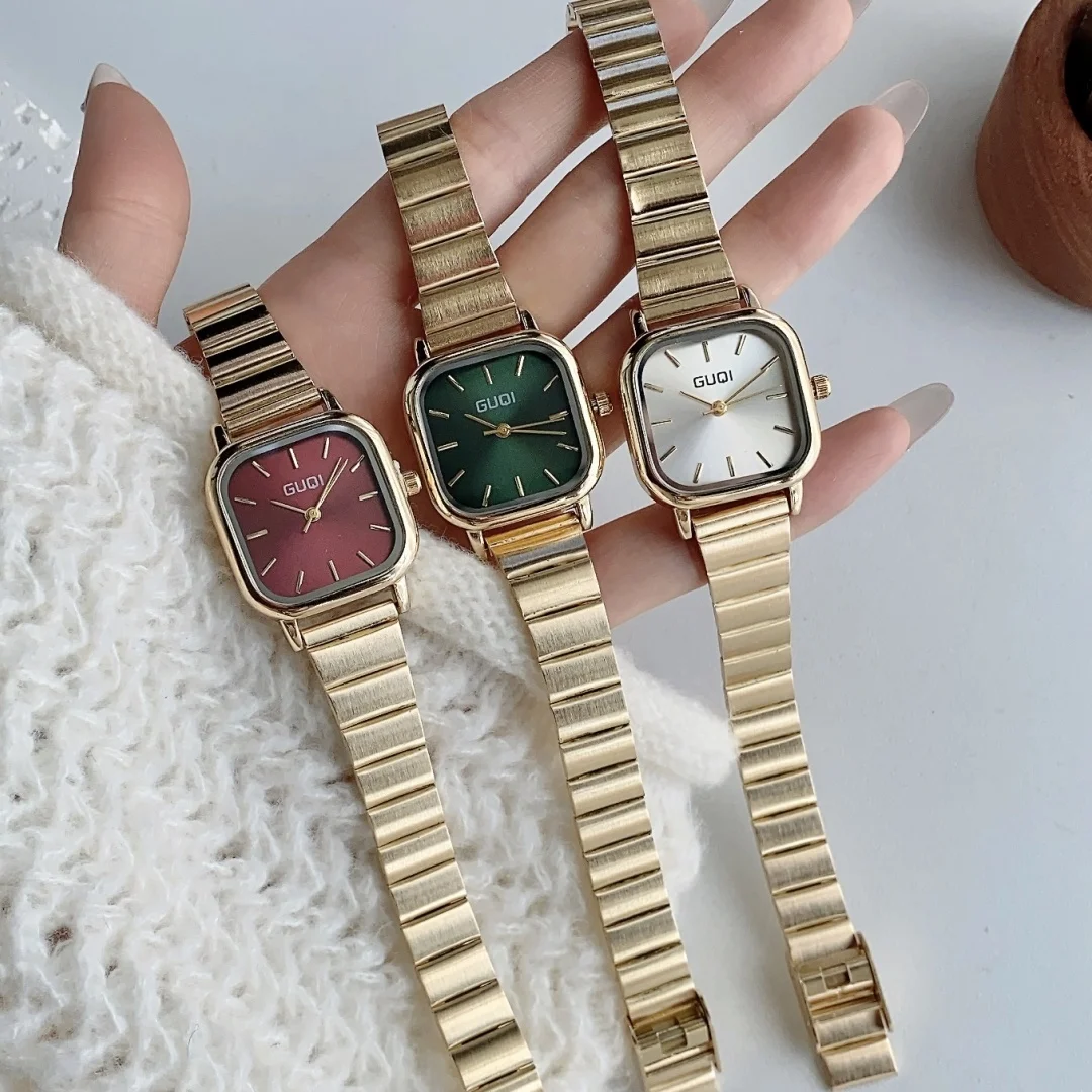 Fashion Silver Watch for Women Simple Square Quartz Wristwatch Ladies Watch Stainless Steel Women's Watches Clock Reloj Mujer