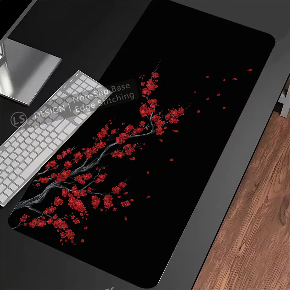 Tapis de souris de jeu japonais Sakura Xxl, différentes couleurs, pour ordinateurs portables, fleur de cerisier, pour bureau, clavier de Gamer, bureaux d'ordinateur