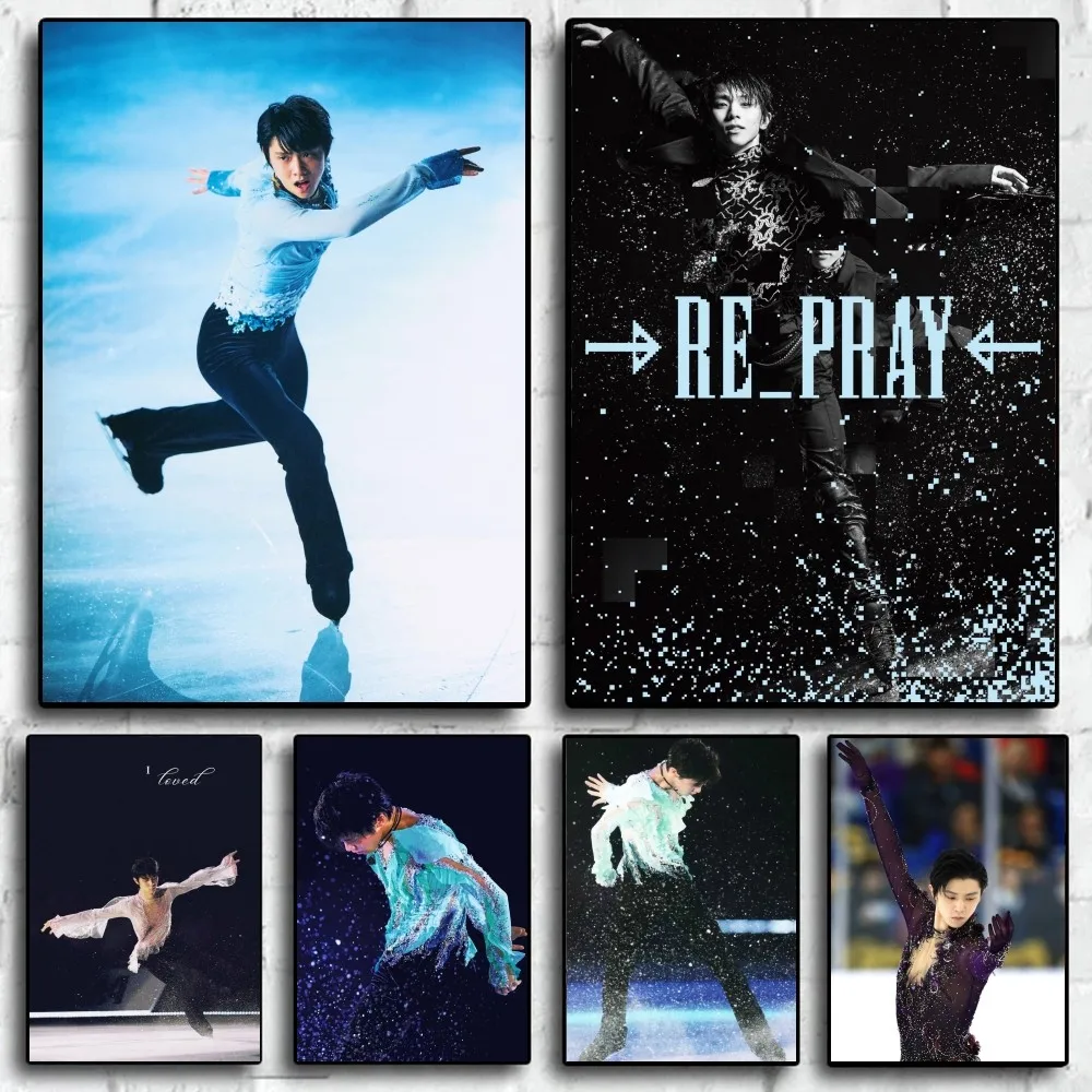 Hanyu Yuzuru Poster Gallery Prints Self Adhesive  Home Decor Decoration Wall Decals Living Room Sticker