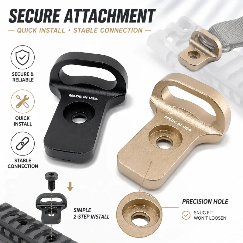 All-purpose Carry Strap Ring Switchable Two Modes Single Dual Point Sturdy Outdoor Activity Connect Buckle