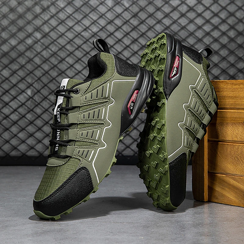 Mens Hiking Shoes Waterproof Outdoor Trainers Lace-up Climbing Trekking Sneakers Mountain Hunting Tactical Boots Cycle Shoes