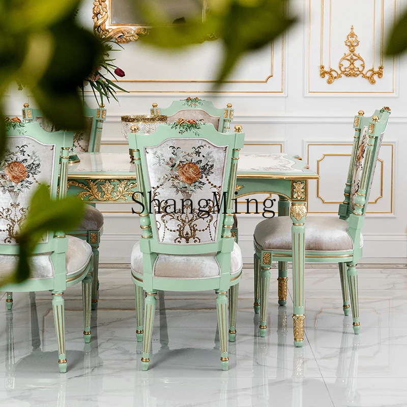 ZYY طاولة طعام منزلية جديدة وحديثة ورائعة مطلية بالخشب الصلب وغرفة المعيشة وطاولة طعام مستطيلة