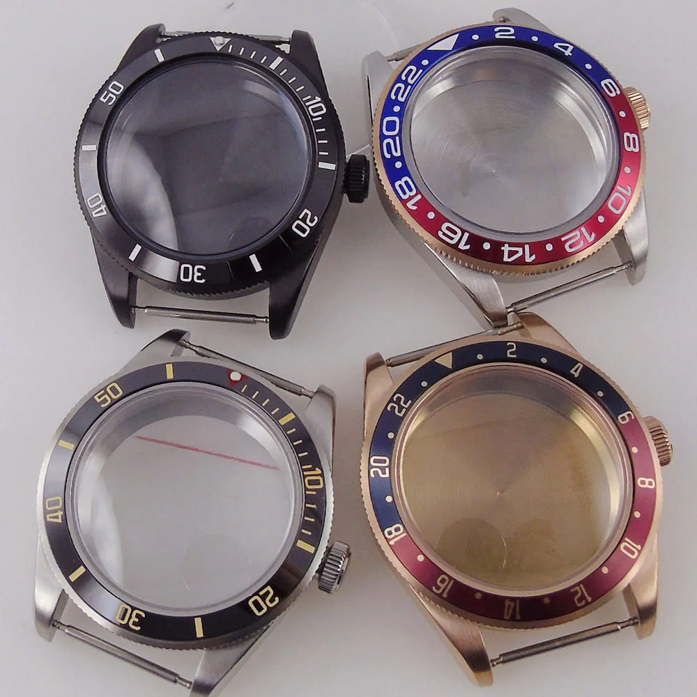 20BAR Waterproof Dome Sapphire Glass 39mm Black Bay Watch Case for NH34 NH35 NH36 NH70 ETA2824 PT5000 Watch Parts