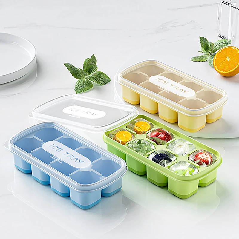 Griglia di ghiaccio per uso alimentare cucina Gadge Ice Case vassoio Maker stampo scatola di immagazzinaggio del ghiaccio congelamento rapido riutilizzabile creativo stampo fai da te