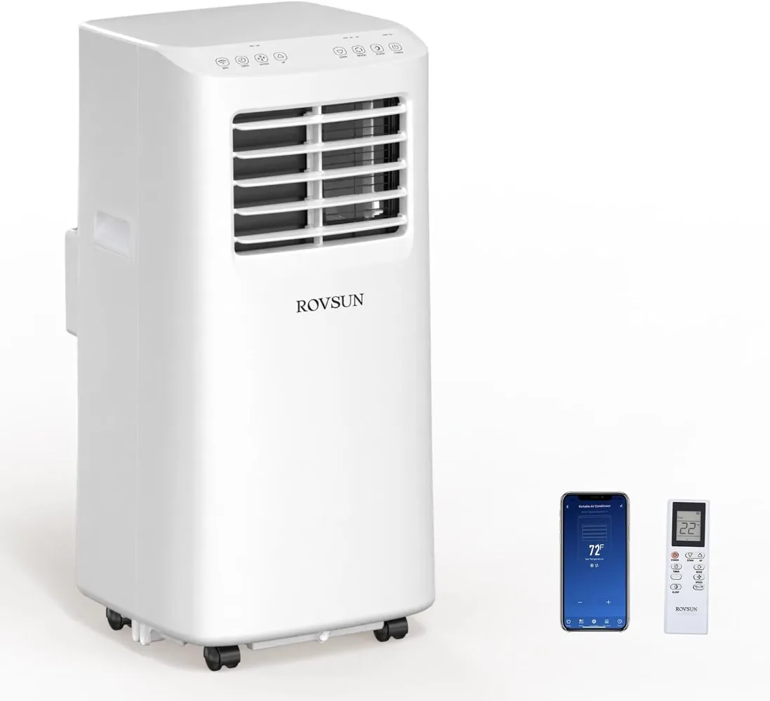 8,000 BTU Portable Air Conditioners with Remote APP Control 3-in-1 Room Air Conditioner Rolling AC Unit with Digital Display