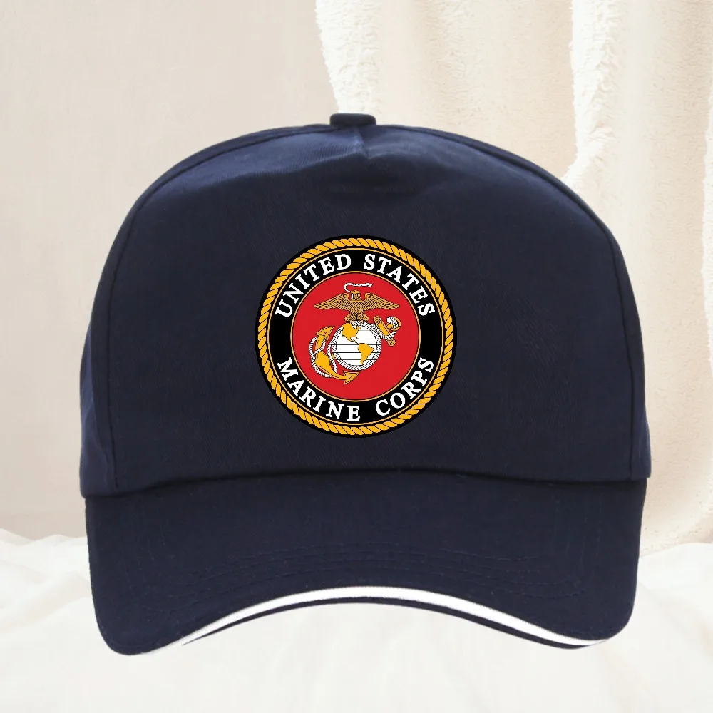 U.S. MARINE CORPS VETERAN Letter Baseball Caps Spring and Autumn Unisex Outdoor Adjustable Casual Hats Sunscreen Hat