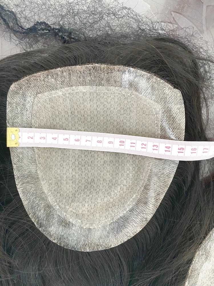 PU Around Women Toupee Skin Silk Base Virgin European Human Hair Topper for Bald Thin Hair Fine Hairpiece 5X5 6X6inch Free Tape