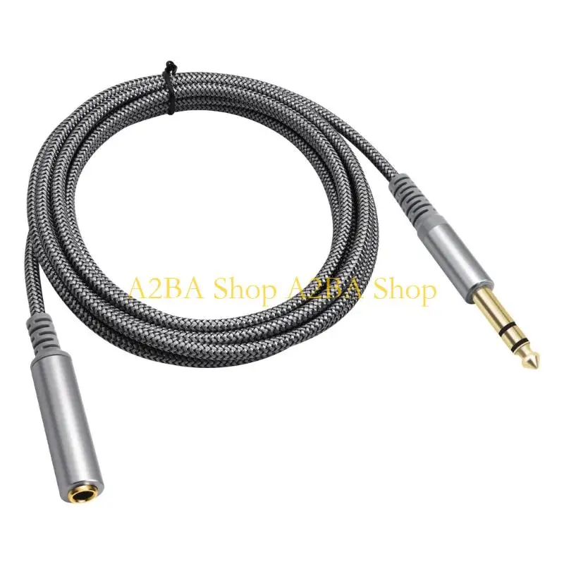 A2BA Premium 1/4Inch TRS Stereo Cable Male to Female Connectors for Audios Equipment