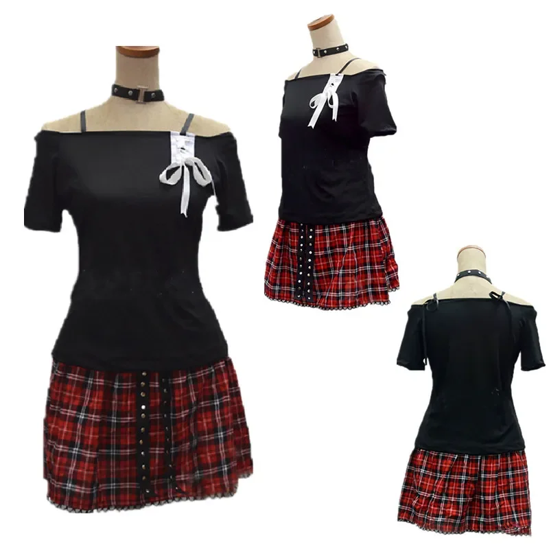 Anime Klassen zimmer Shiota Nagisa Cosplay Kostüm Mädchen Punk Uniformen komplette Set Halloween Outfits mit Socken