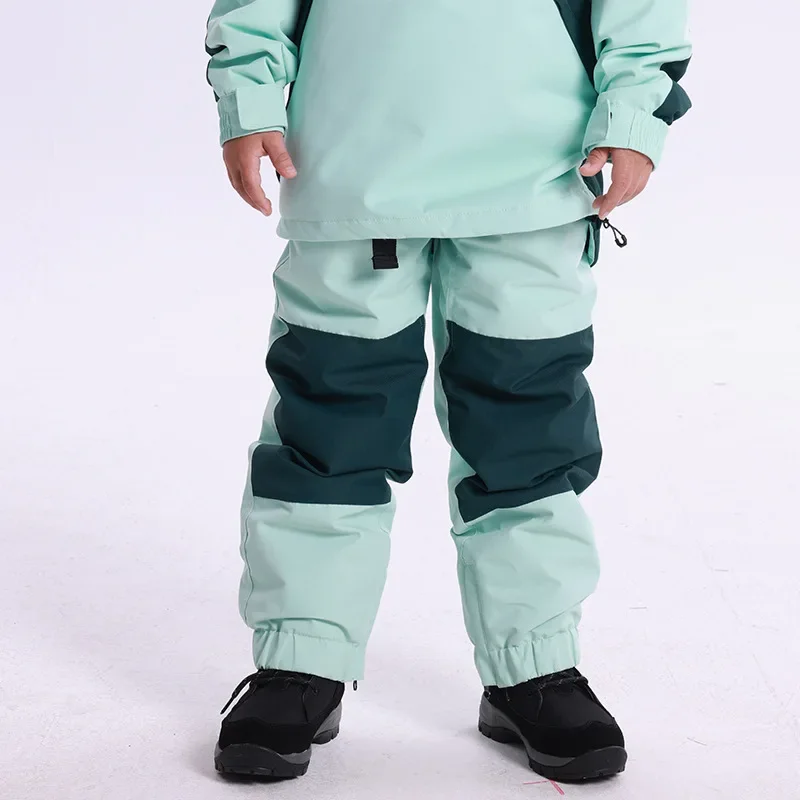 Traje de esquí para niño y niña, ropa de nieve cálida a prueba de viento, chaqueta deportiva para exteriores, pantalones de esquí, chándal de invierno, novedad de 2024