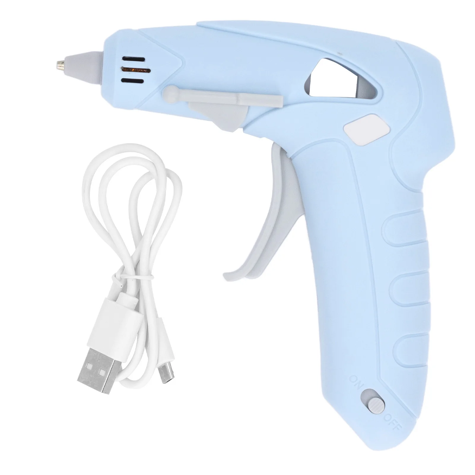 Cordless Hot Glue Gun Charging USB Manual 2200mAh Electric Glue Gun with Anti Scald Mouth for 7mm Glue Stick for Office