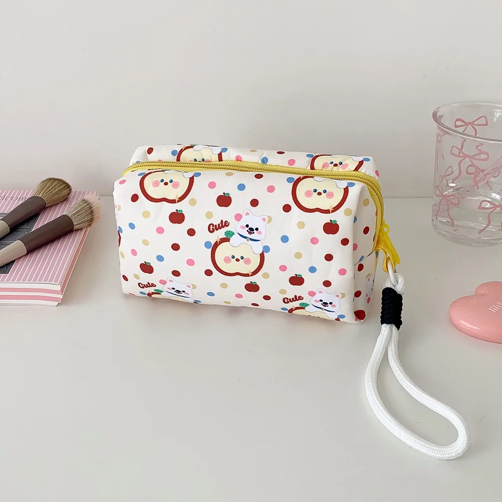 

Portable Cartoon Pencil Case Large Capacity Canvas Pencil Bag Multifunctional Stationary Storage Bag