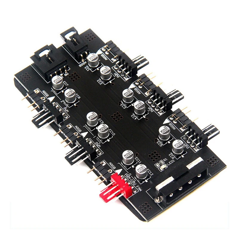 Computer Case Miner Splitter da 1 a 6 vie 5V/3PIN RGB Case Fan Hub Adapter PWM Fan Speed Controller Power