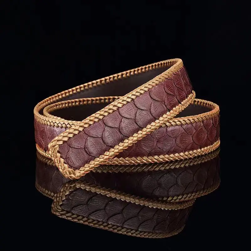 2023 men high quality genuine leather belt luxury designer belts men snake skin fashion Strap male for man PD004