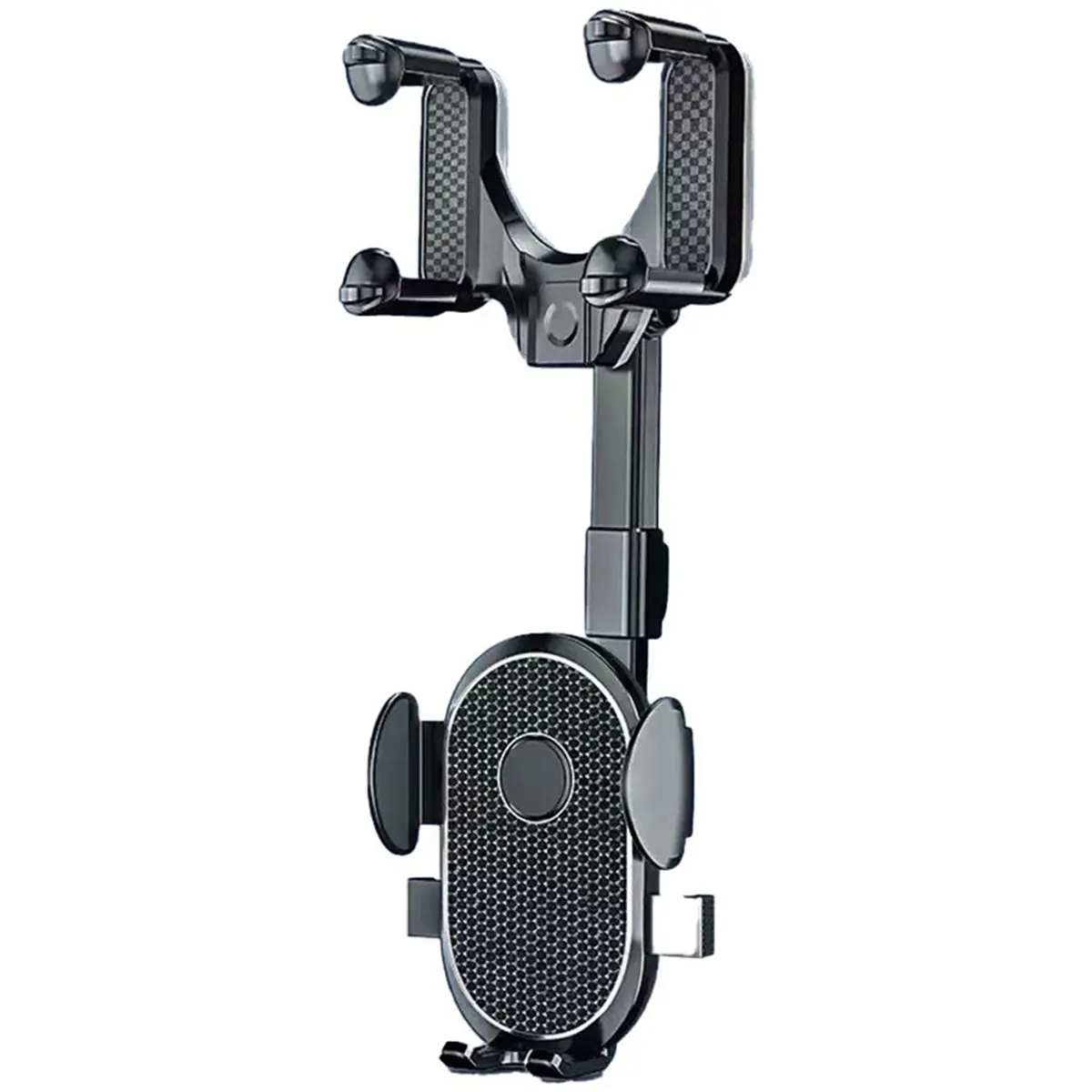 A86G Car Rearview Mirror Phone Holder 360° Retractable Cell Phone Holder Clip Universal Adjustable Rotating Accessories, 1PC