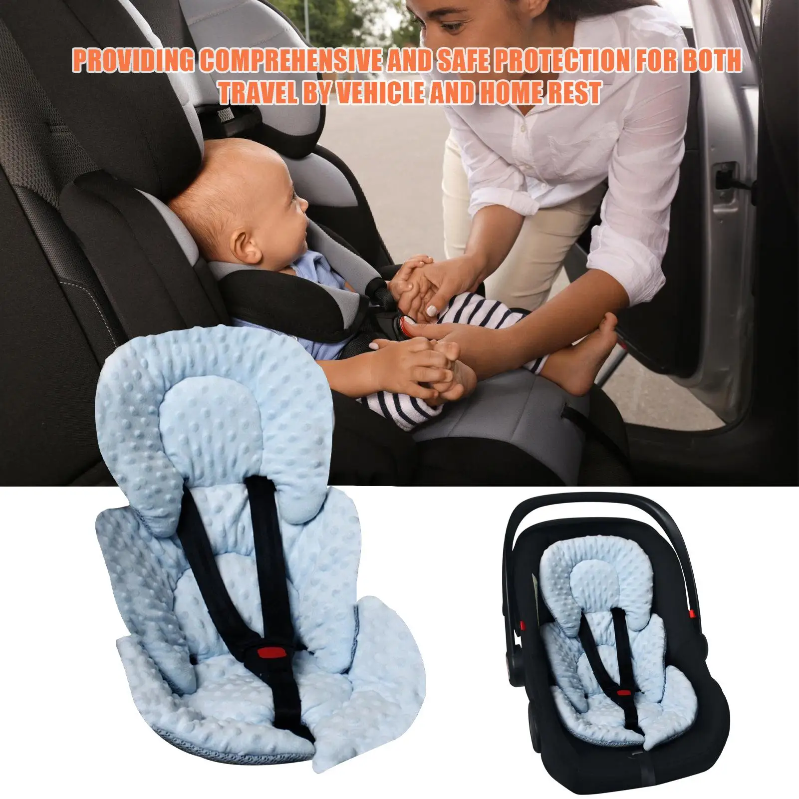 وسادة مرتبة عازلة عالمية لعربة الأطفال لمقعد السيارة، تدعم الراحة، شبكة قابلة للتنفس لجميع المواسم #4