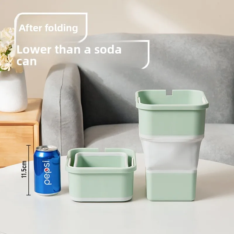 

Car trash can, home dormitory desktop mini fruit peel storage box, foldable paper basket, no lid inside the car
