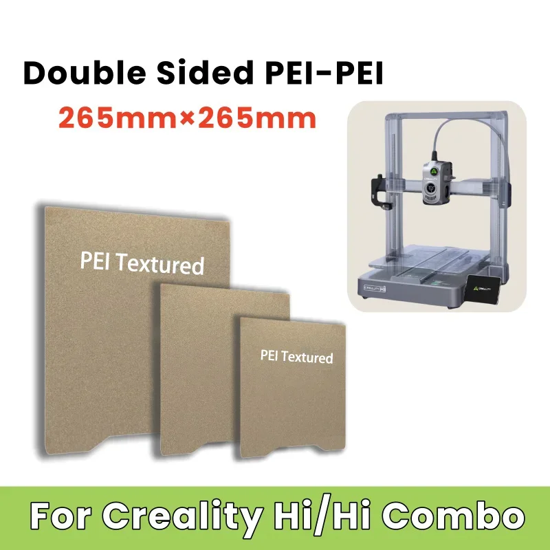 

Для Creality Hi Build Plate двухсторонний 265x265 мм лист пружинной стали с нагревательной кроватью для деталей 3D-принтера Creality Hi Combo