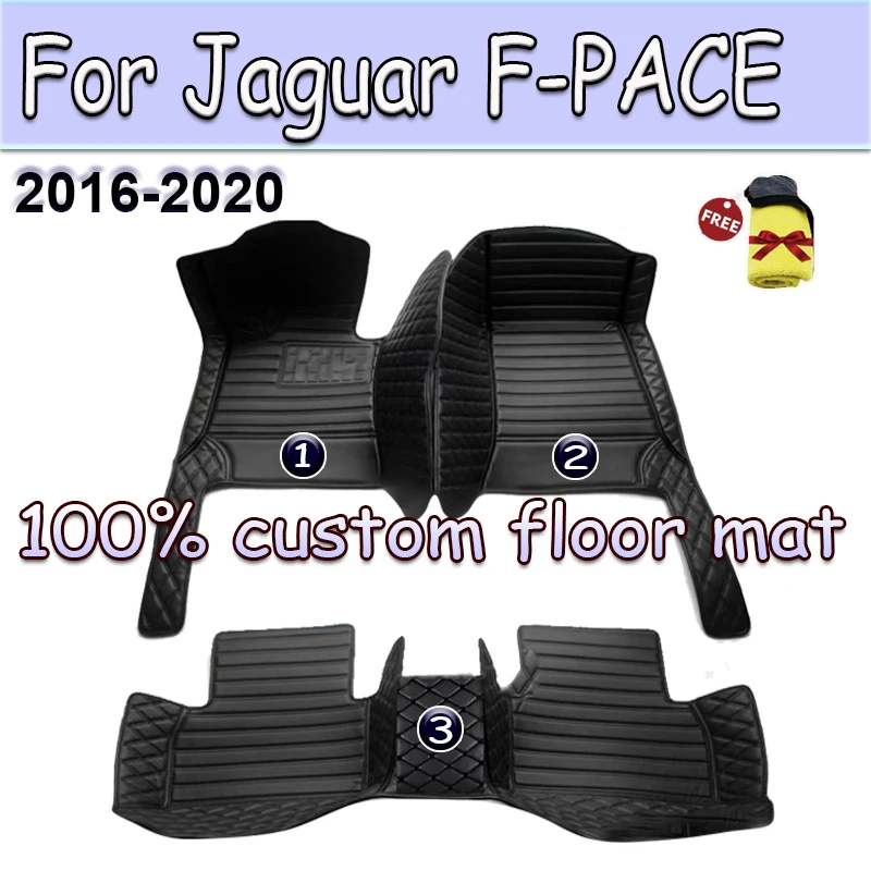 

Car Floor Mats For Jaguar F-PACE 2016 2017 2018 2019 2020 Custom Auto Foot Pads Automobile Carpet Cover Interior Accessories