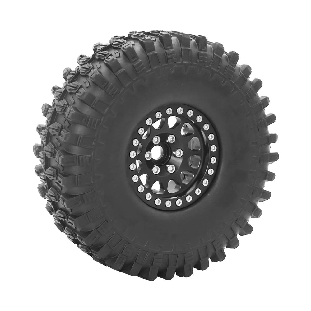 Metall 1,9 Beadlock Felgenreifen Set für 1/10 RC Crawler Car Axial SCX10 III AXI03007 90046 TRX-4 Redcat GEN 8