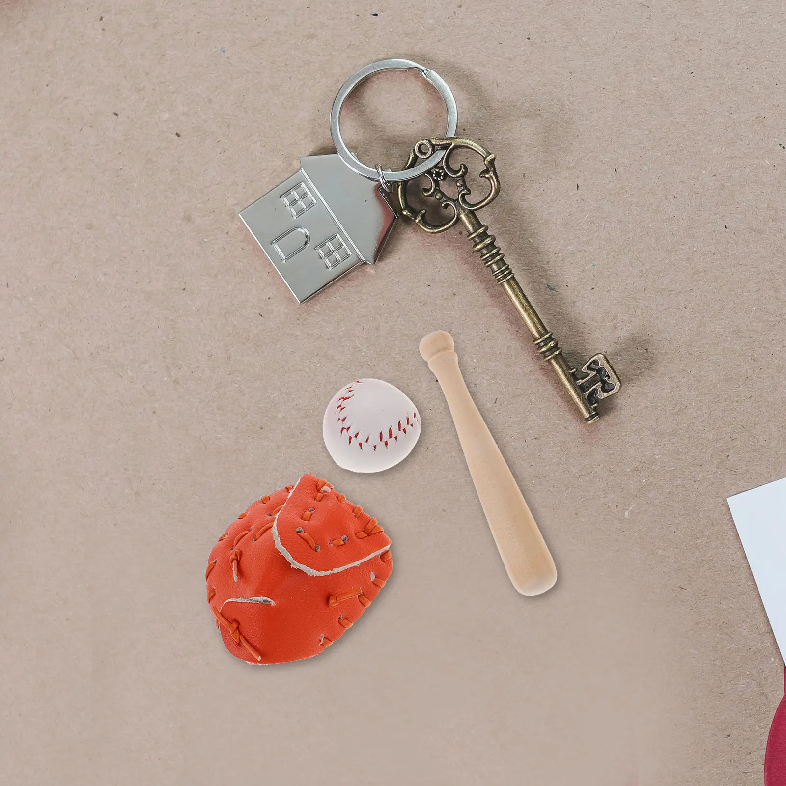 

2 Sets Baseball Softball Cover Miniature House Toy Dollhouse Sports Accessories Tool