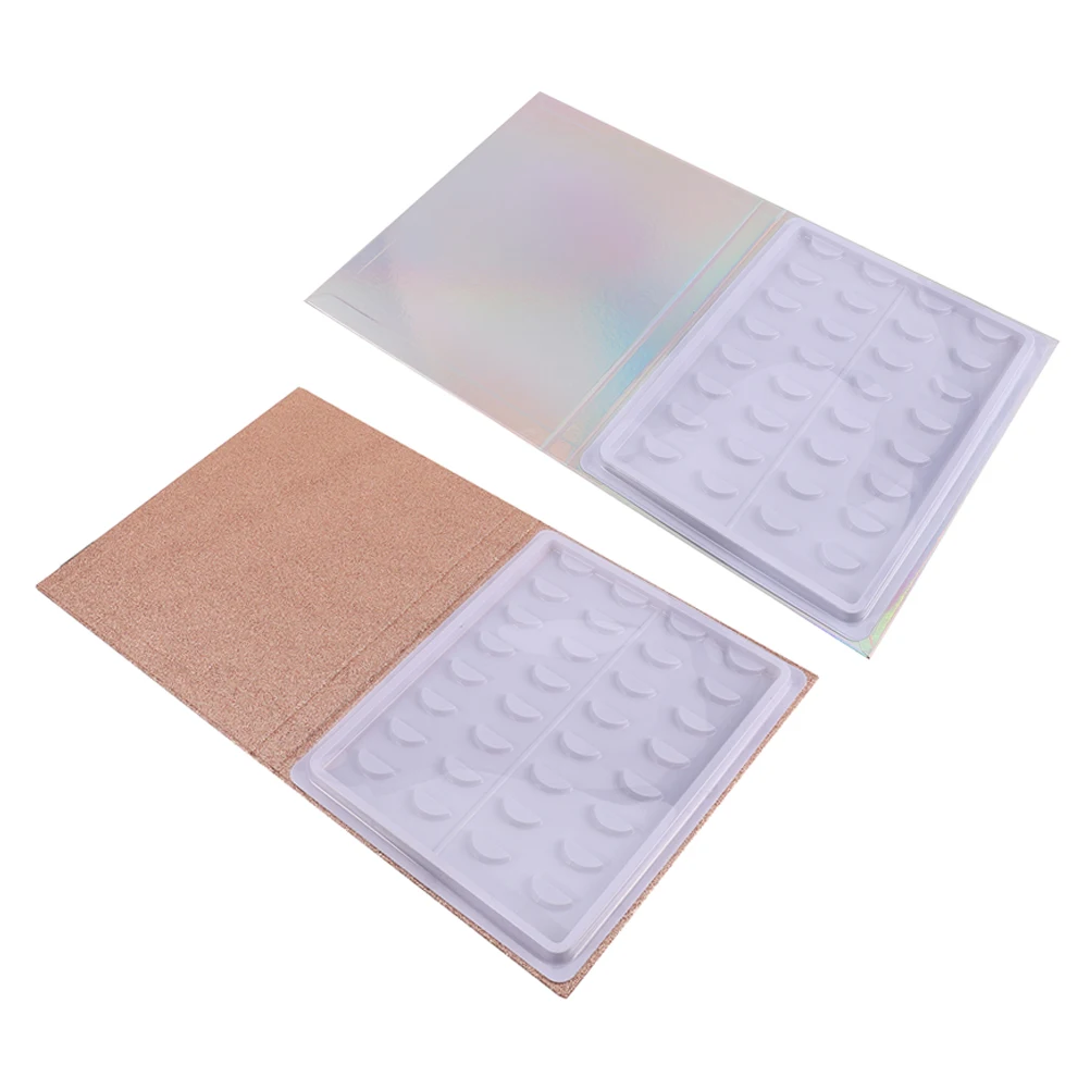 

2pcs Eyelash Box False Lashes Storage Case Lightweight Travel Holds 16 Pairs Sealed Practical Nail Display Container Makeup