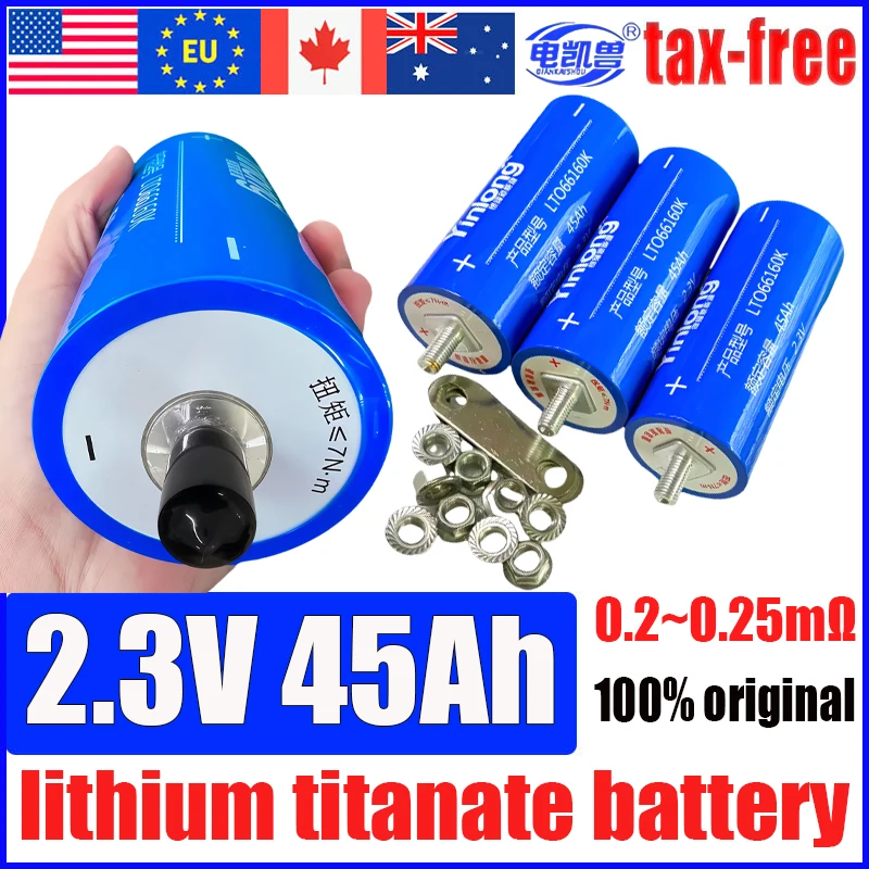 

Yinlong 2,3 В 45 Ач литиевый титанат lto аккумулятор класса A 10c 66160k DIY 12 В 24 В 48 В электрическая лодка солнечный динамик автомобильный аккумулятор