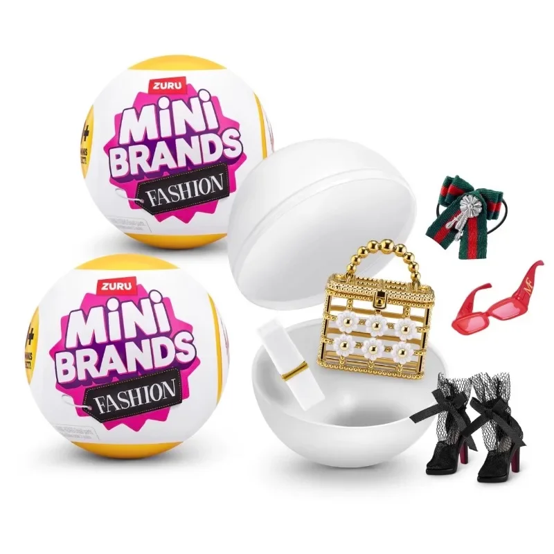 

Zuru Mini Brands Surprise Ball Capsule Toy Fashion Series Shoes Hats Bags Blind Box Mini Figure Accessories Collectible Toys