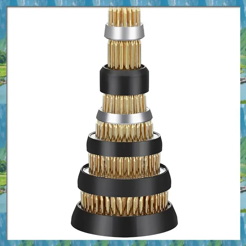 

6Pcs Flower Frogs Round Brass Floral Frogs Flower Holder Japanese Ikebana Vase Kenzan Flower Arranger Flower Fixed Tools Fast-