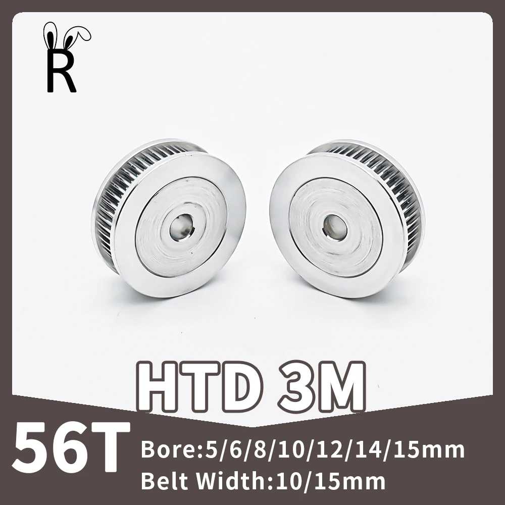 56Teeth HTD 3M Pulley Synchronous Wheels 56T Timing Pulley Bore 5/6/8/10/12/14/15mm Teeth Width 10/15mm Gears HTD 3M Belt Pulley