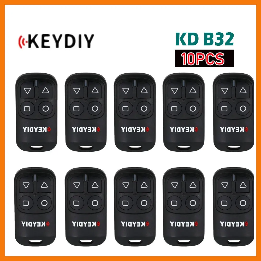 10pcs KEYDIY KD B32 General Garage Door Remote Key 4 Buttons for KD900 URG200 KD-X2/KD MINI KD200 MINI Remote Key Programmer