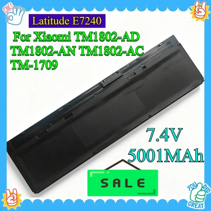 [NEW] 7.4V, 5001MAH Laptop Battery For Dell Latitude E7240, E7250 Part Number, WD52H, VFV59, W57CV,