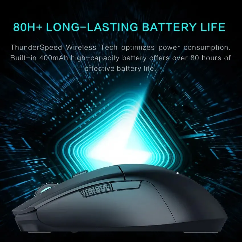 Thunderobot-Souris de jeu sans fil, forme symétrique légère, Leic-mode pour ordinateur portable, PC Gamer, ML602, PAW3395, 26000 ug I, 650IPS, 64g