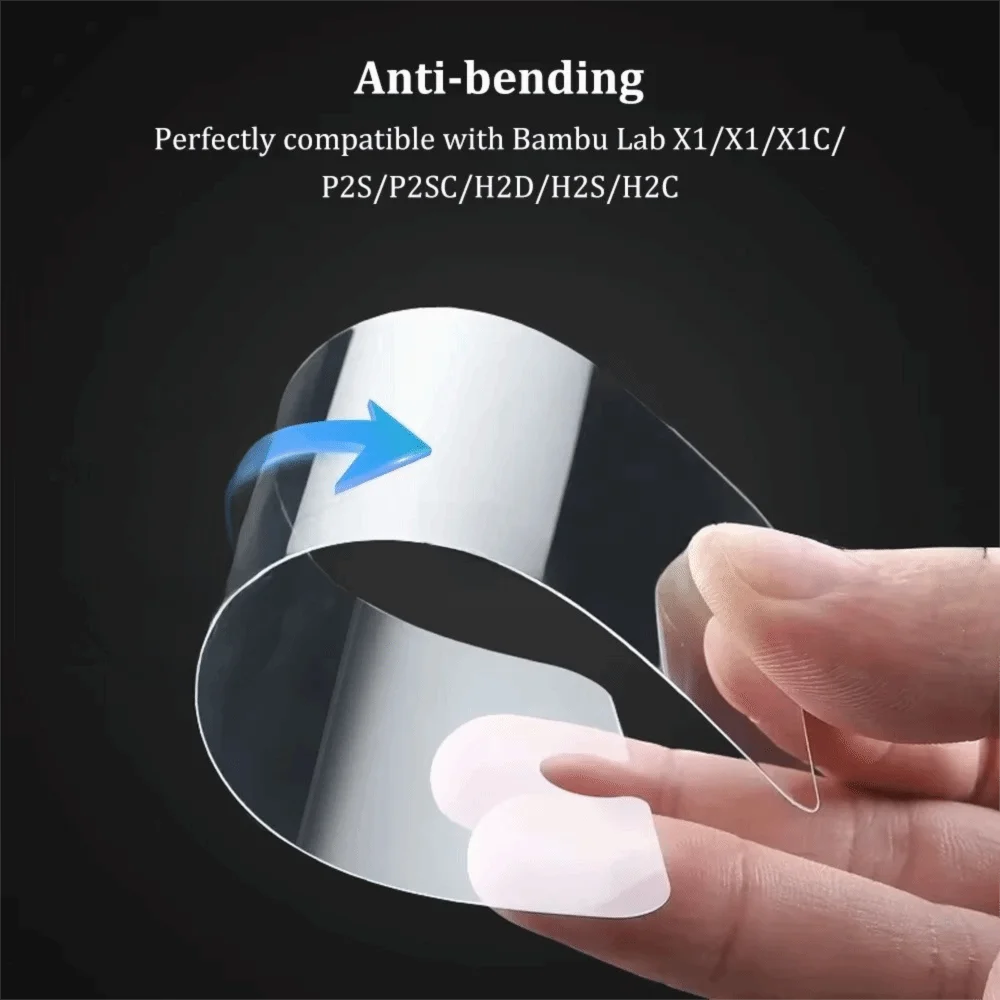 Soft Screen Protector Wear-resistant No Glue Residue 3D Printer Film for Bambu Lab X1 X1C X1E H2D H2C H2S P2S P1S A1mini A1