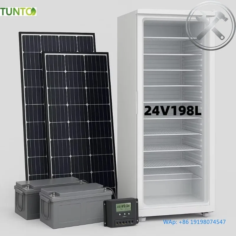 

【specialized】DC24V 198L Solar Ice Maker & Freezer 11 Layers Single Door with Battery for Outdoor Household Commercial Use