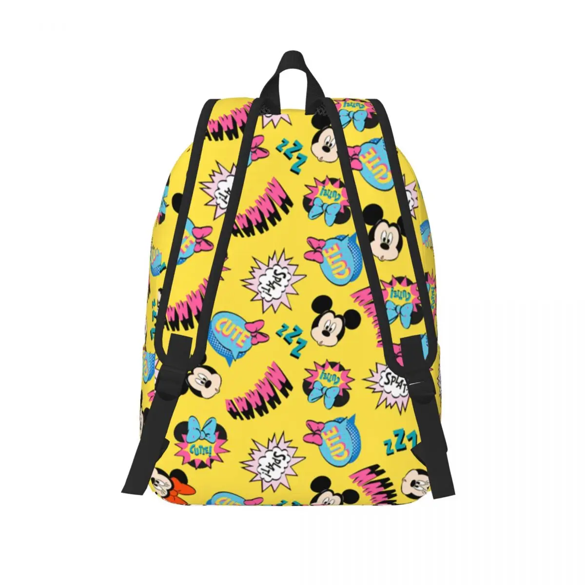 Mickey Minnie Pop Pattern Backpack for Men Women Cool High School Work Daypack College Canvas Bags Gift