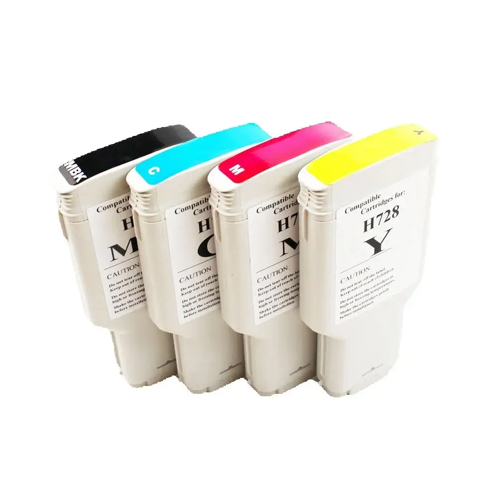 300ML 4 Colors For HP 728 HP728 Empty Compatible Ink Cartridge With Chip for HP DesignJet T730 T830 inkjet Printer