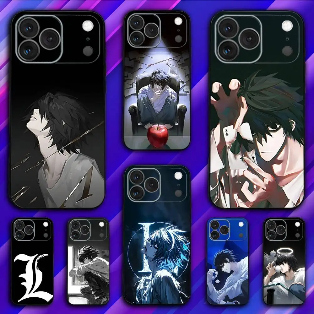 

D-Death L Lawliet N-NoteS Phone Case For iPhone 17,16,15,14,13,12,11,Pro,Max,Plus,X,XS,SE4,E,Mini,Soft Black Case