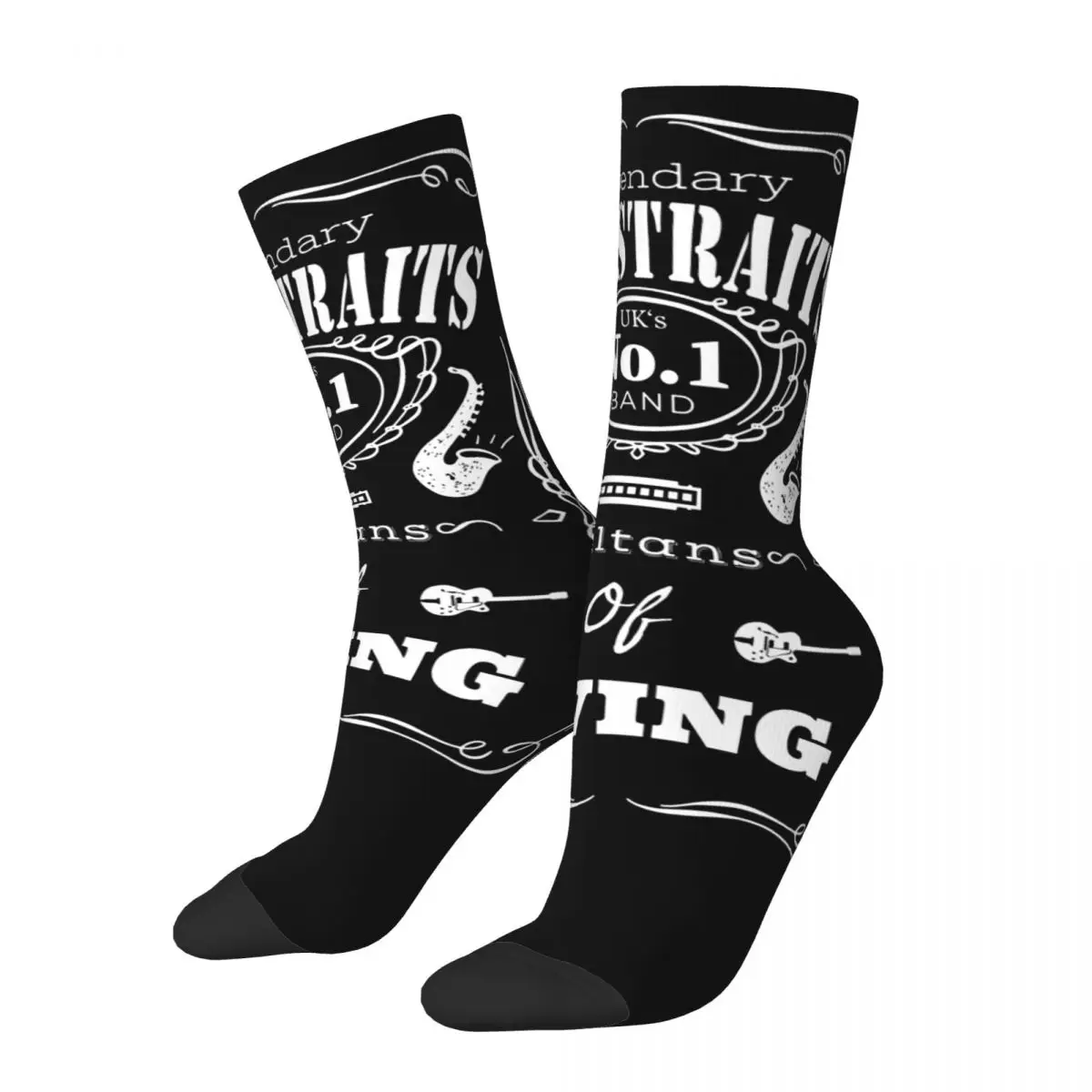 Retro Tremendous Men's compression Socks Unisex Dire Straits Harajuku Pattern Printed Novelty Crew Sock