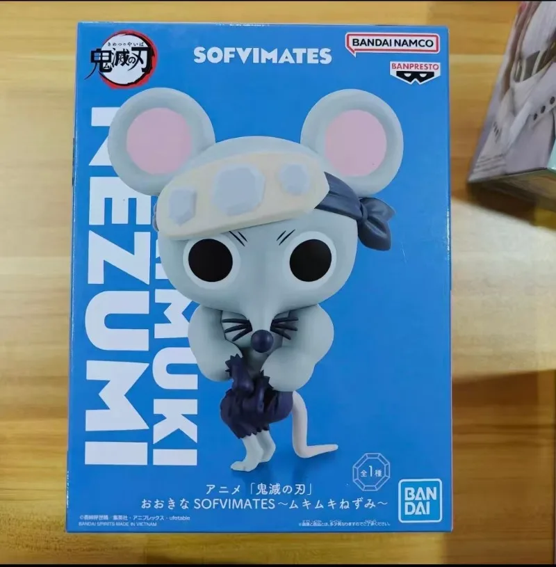 

Bandai Demon Slayer Kimetsu No Yaiba Sofvimates Muscle Mouse Anime action figure Model Toys desktop ornament birthday gifts