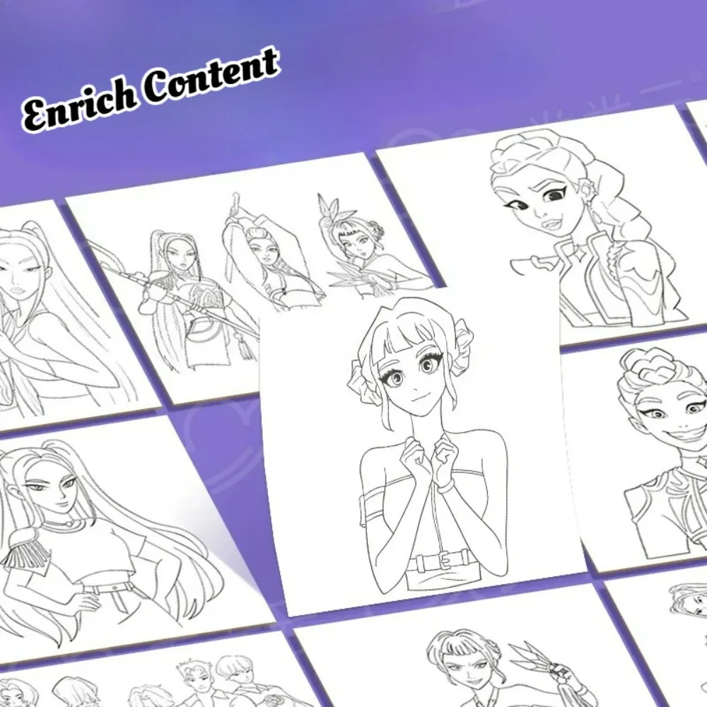 Malbücher Anime Cartoon Strichzeichnungsbuch Kinder Skizze Bilderbuch Kinder Weihnachtsgeschenk