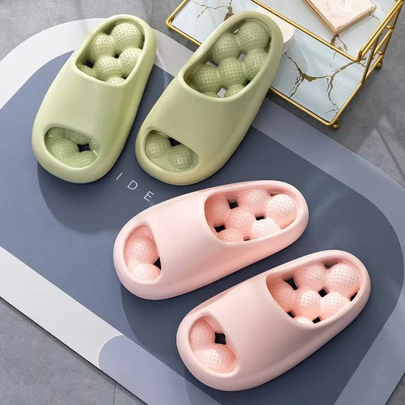 New Bathroom Leakage Slippers for Women's Home, Indoor Hotel Massage, Anti slip, Shit Feeling Slippers EVA, Odor and Anti slip