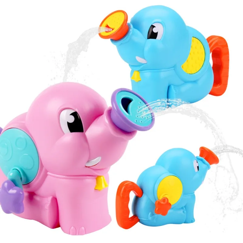 

Children's Bath Toys Baby Water Play Toy Set Safe Materials Exercise Grip Ability Elephant Shower Head Parent-child Interaction
