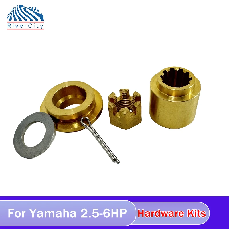 

River City Hardware Kits fit Yamaha 2.5-6HP Outboard Motos Thrust Washer/Spacer/Washer/Nut/Cotter Pin Included