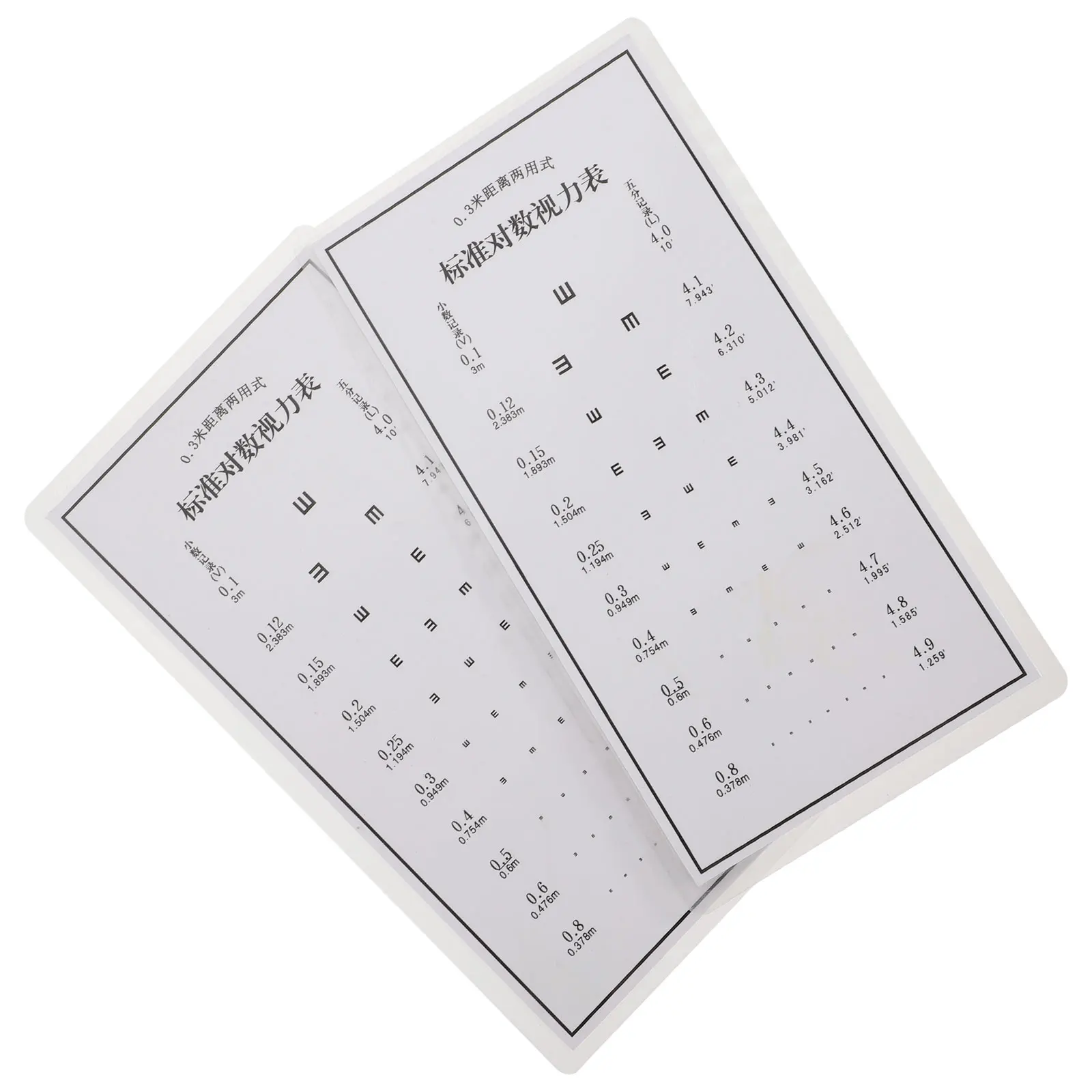 

2 Pcs Eye Charts for Exams Test Poster Visual Examination Standard Checklist