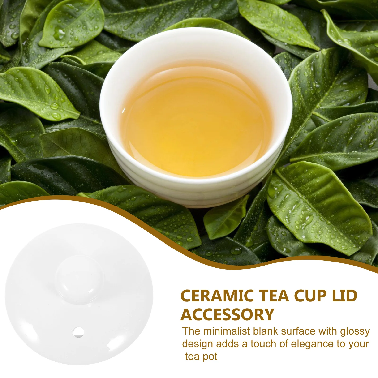 

Tea Cup Lid Replacement White Teapot Ceramic Lids Universal Purple Clay Cover for