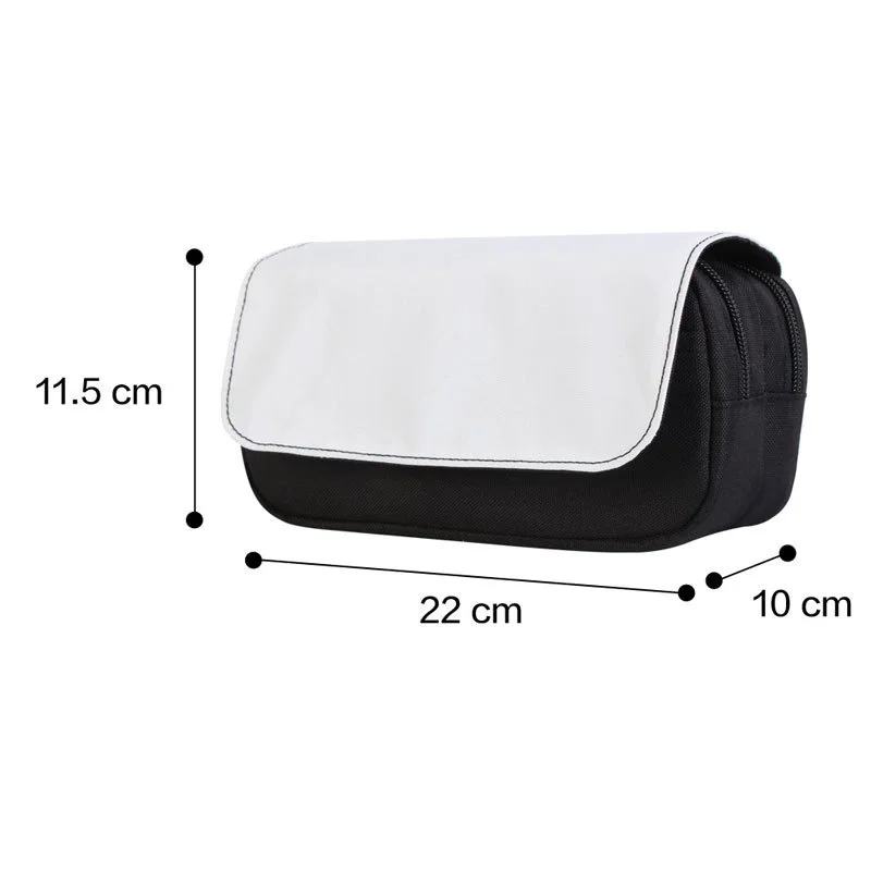 DIY Logo for Sublimation Printing Women Makeup Bag With Blank Removable Flap Pencil Case For Student Zipper Pouch Coin Purse